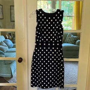 J. Crew Black and White Polka Dot Dress